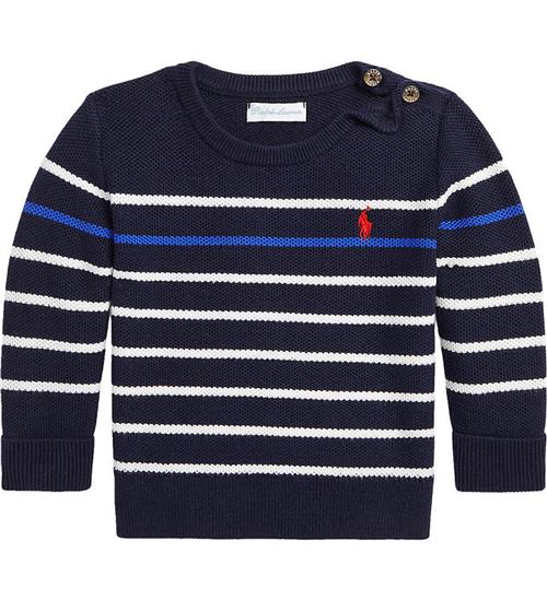 Se Polo Ralph Lauren Bluse - Strik - Navy ved KidsWorld