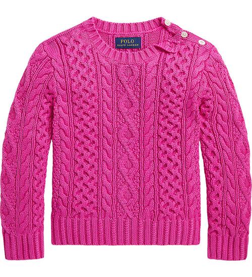 Se Polo Ralph Lauren Bluse - Strik - Pink ved KidsWorld