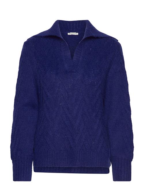 Knit Pullover Troyer Tom Tailor Blue