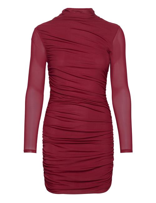 Mango Draped Body Dress Mango Red