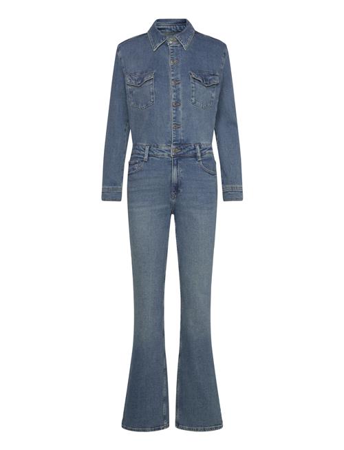 Long Denim Jumpsuit Mango Blue