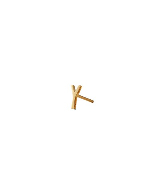 Se Design Letters Earring Studs Archetypes, Gold, A-Z Design Letters Gold ved Booztlet