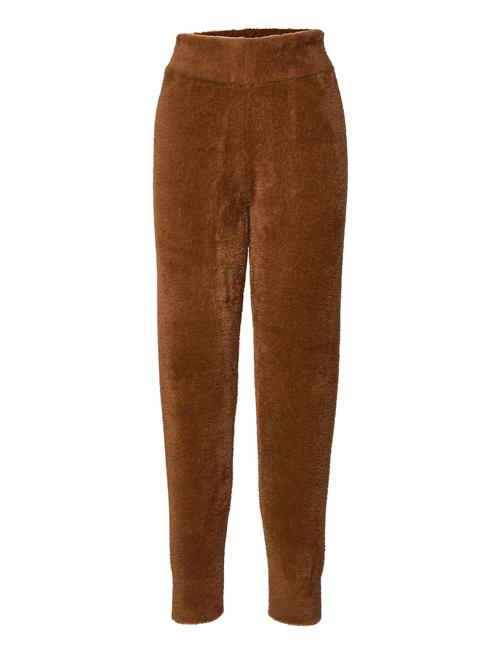 Jakke Amy Faux Fur Knitted Jogging Pants Jakke Brown