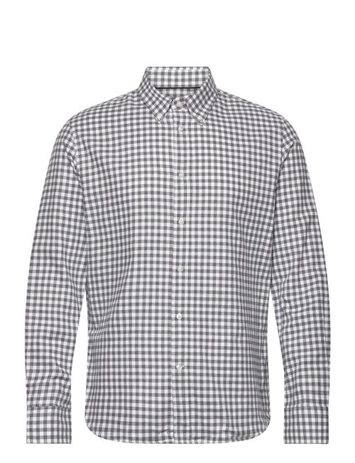 Mango Gingham Check Cotton Shirt Mango Grey