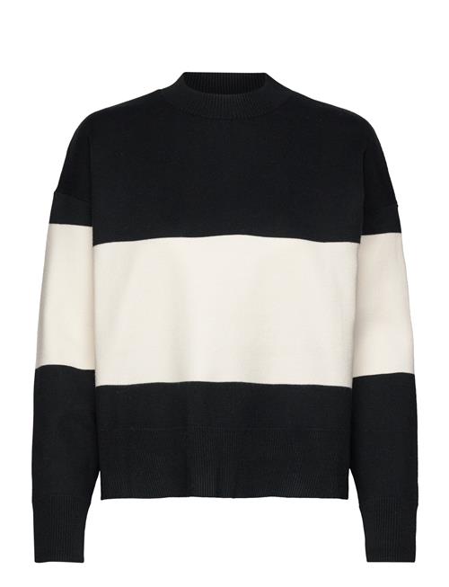 Mango Over D Striped Sweater Mango Black