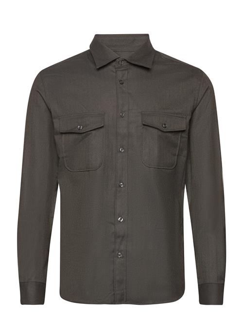 Mango Chest-Pocket Cotton Overshirt Mango Brown