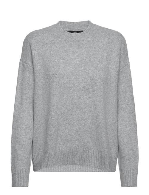 Mango Round-Neck Knitted Sweater Mango Grey