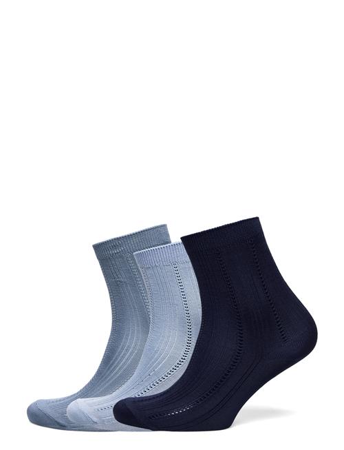 Se Becksöndergaard Solid Drake Sock 3 Pack Becksöndergaard Blue ved Booztlet