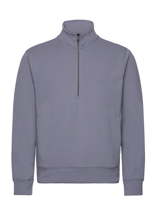 Se Mango Breathable Zip-Neck Sweatshirt Mango Blue ved Booztlet