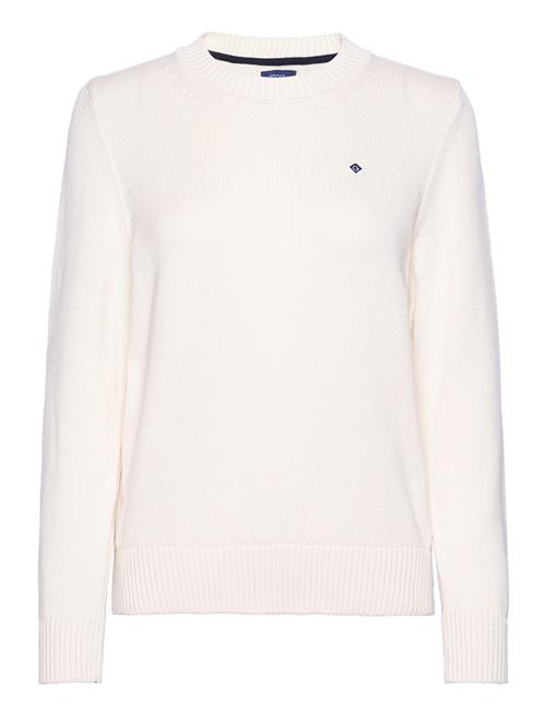 Se GANT D1. Icon G Cotton C-Neck GANT Cream ved Booztlet