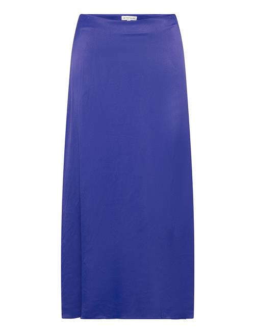 Skirt Midi Satin Tom Tailor Blue