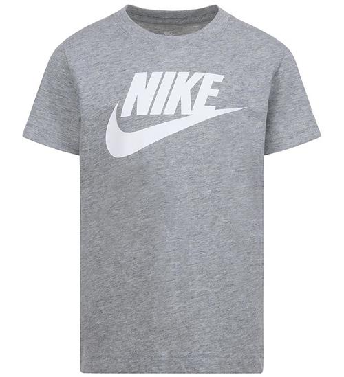 Nike Nike T-shirt - GrÃ¥meleret m. Hvid