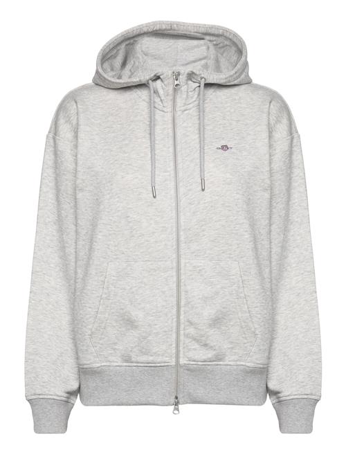 GANT Rel Shield Zip Hoodie GANT Grey