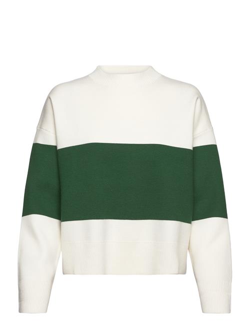 Mango Over D Striped Sweater Mango Green