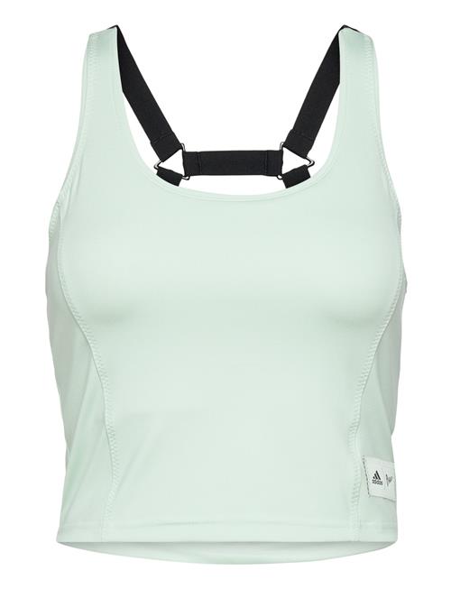 Se adidas Sportswear Parley Run For The Oceans Cropped Tank Top Adidas Sportswear Green ved Booztlet