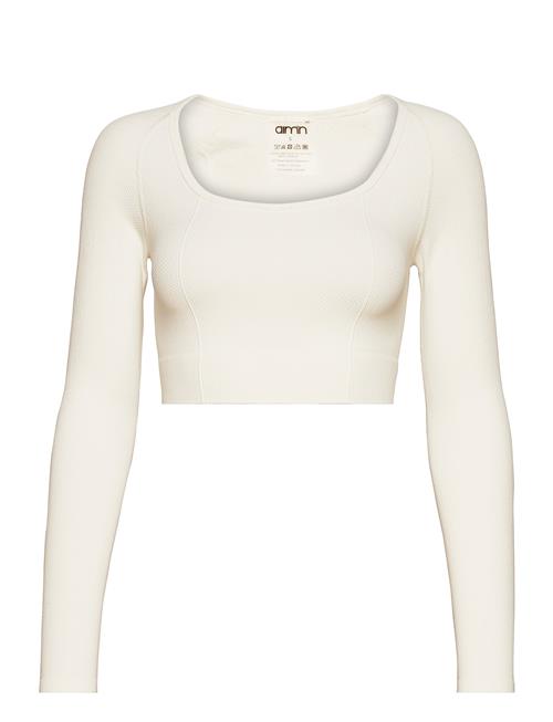 Luxe Seamless Crop Long Sleeve Aim´n Beige