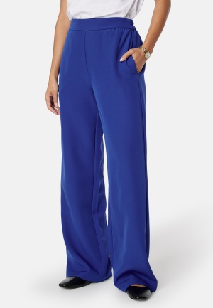 Pieces Bossy HW Wide Plain Pant Mazarine Blue L/30