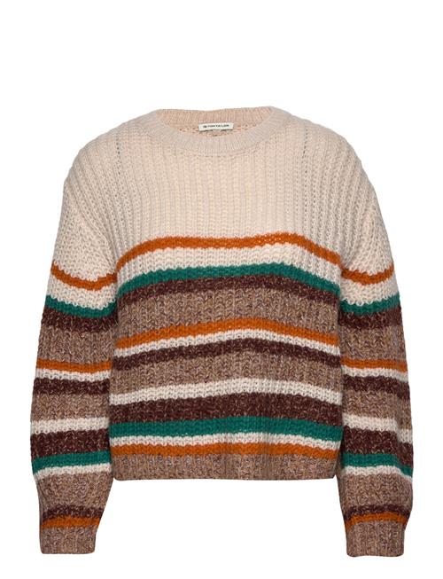 Tom Tailor Knit Colored Stripe Pullover Tom Tailor Beige