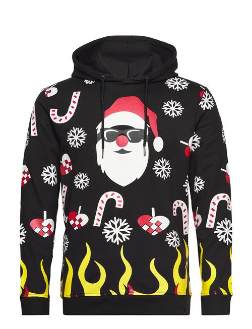 Denim project Dpx-Mas Burning Santa Hoodie Denim Project Black