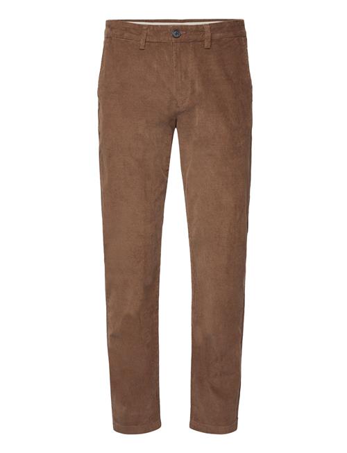 Slh196-Straight Miles Cord Pant W Noos Selected Brown