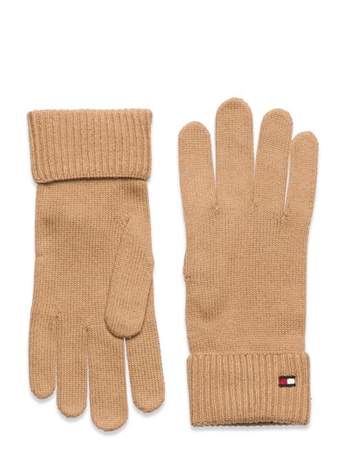 Se Tommy Hilfiger Essential Flag Gloves Tommy Hilfiger Khaki ved Booztlet