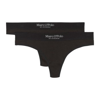 Marc O'Polo Marc O Polo Casual Thong Trusser 2P Sort bomuld Small Dame