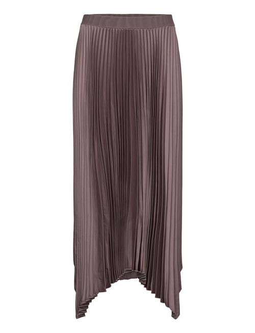 Irregular Pleated Skirt Mango Brown