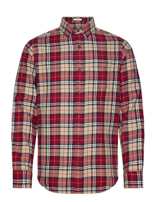 GANT Reg Flannel Check Shirt GANT Burgundy