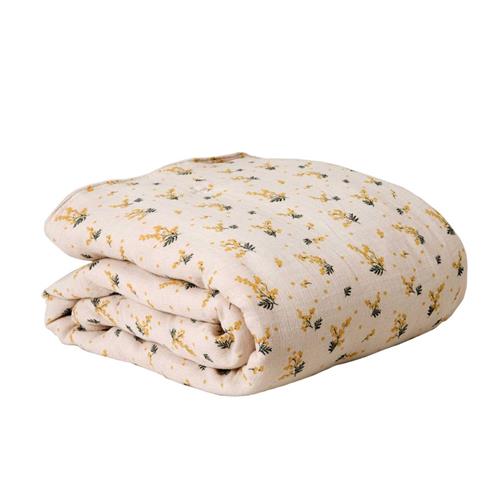 Se garbo&friends Musselin Tæppe med Fyld Mimosa | Beige | 0 ved Babyshop