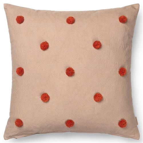 ferm LIVING Dot Tufted Pude Camel/Red | Rød | 0