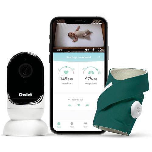 Se Owlet Monitor Duo 3 with Cam 2 Babymonitor Deep Sea Green | Grønn | 0-3 ved Babyshop