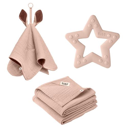 Se BIBS Baby Gavesæt Blush | Lyserød | 0-3 ved Babyshop