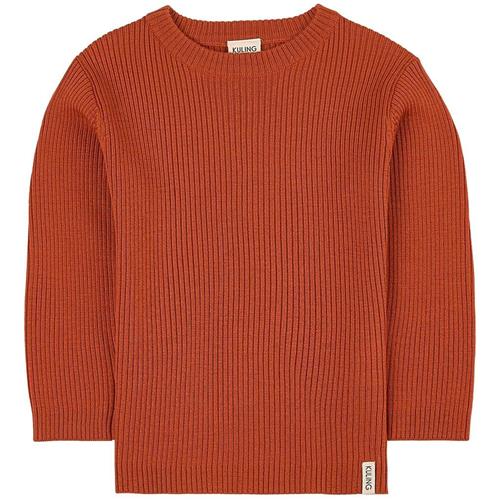 Se Kuling Ribstrikket Uldsweater Rust | Orange | 98/104 cm ved Babyshop