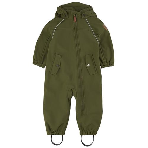 Se Kuling Gothenburg Softshell-overall Mosgrøn | Grønn | 104 cm ved Babyshop