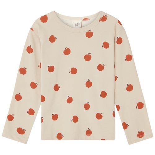 Se Kuling GOTS Athens Langærmet T-shirt Rust Apple | Hvid | 134/140 cm ved Babyshop