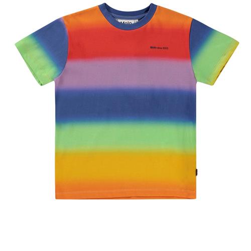 Se Molo GOTS Roxo T-shirt Rainbow Spray | Blå | 164 cm ved Babyshop