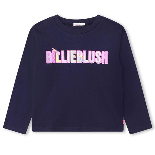 Billieblush Langærmet T-shirt Med Tryk Navyblå | Marine blå | 2 years