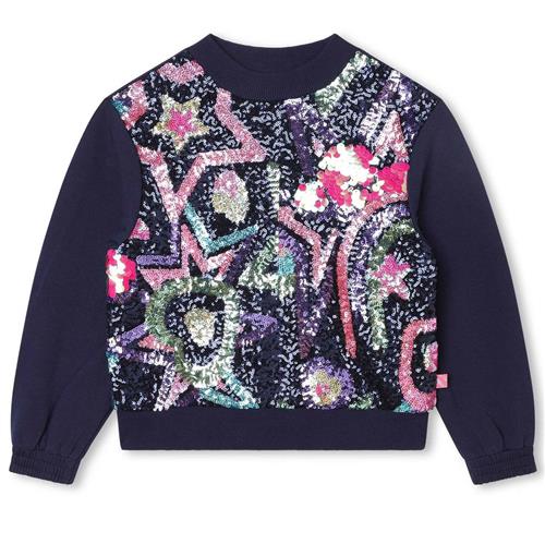 Billieblush Sweatshirt Med Pailleter Navyblå | Marine blå | 2 years