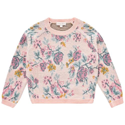 Louise Misha Tsar Strikket Trøje Pink Seylan Flowers | Lyserød | 4 years