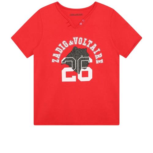 Se Zadig & Voltaire T-shirt Med Tryk Rød | Rød | 10 years ved Babyshop