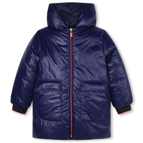 Se Billieblush Hjertemønstret Parka Navyblå | Marine blå | 3 years ved Babyshop