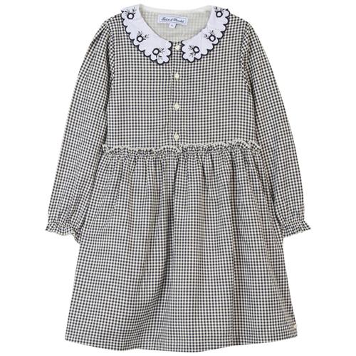 Se Tartine et Chocolat Gingham Kjole Navyblå | Marine blå | 4 years ved Babyshop