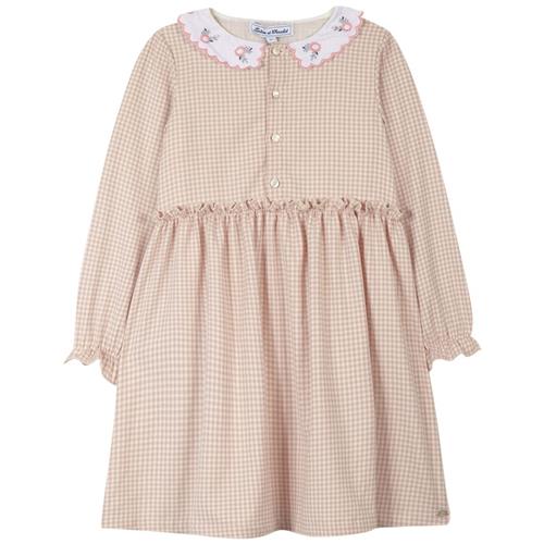 Se Tartine et Chocolat Gingham Kjole Vieux Rose | Lyserød | 10 years ved Babyshop