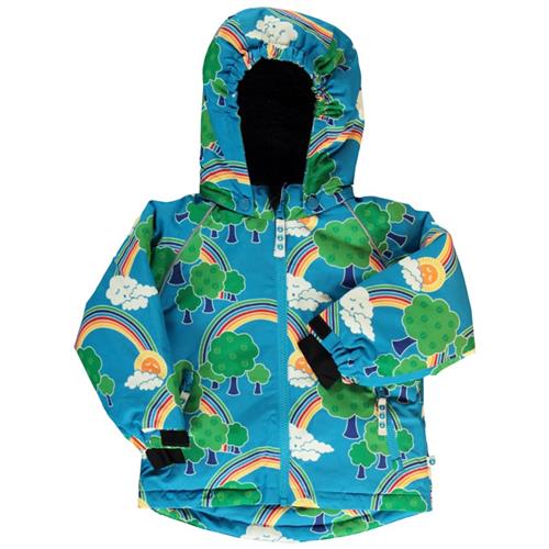 Småfolk Rainbow Landscape Mønstret Vinterjakke Ocean Blue | Blå | 1-2 years