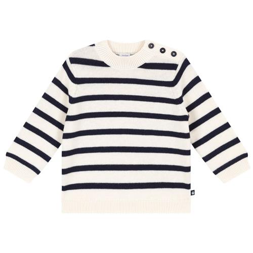 Se Petit Bateau Stribet Strikket Trøje Cremefarvet |  | 6 months ved Babyshop