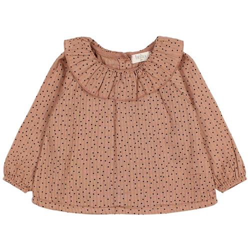 Se búho Prikket Bluse Cocoa | Rød | 6 months ved Babyshop