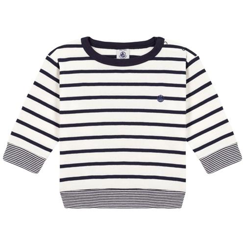 Petit Bateau Stribet Langærmet T-shirt Hvid |  | 12 months