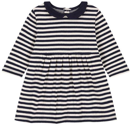 Petit Bateau Stribet Kjole Navyblå | Marine blå | 24 months