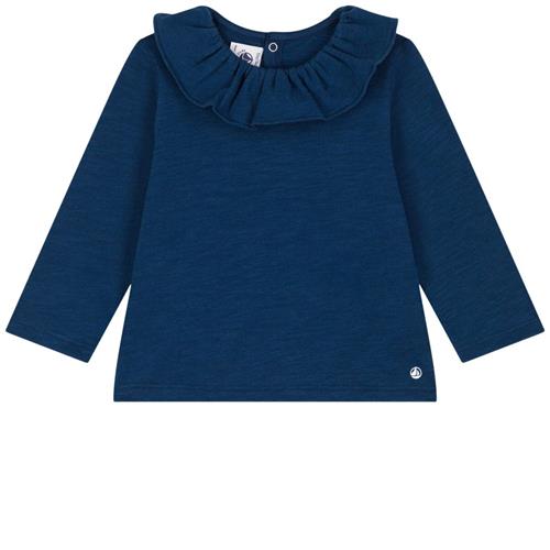 Petit Bateau Langærmet T-shirt Med Flæsekrave Navyblå | Marine blå | 24 months