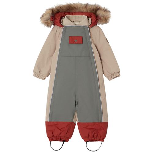 Se Kuling Val D'Isere Kontrastfarvet Flyverdragt Green/Sand | Beige | 86 cm ved Babyshop